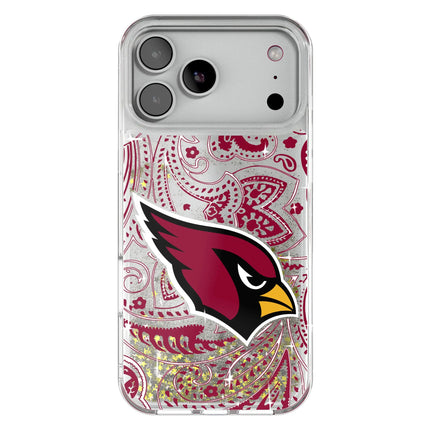 Arizona Cardinals Paisley Glitter Phone Case for Apple iPhone