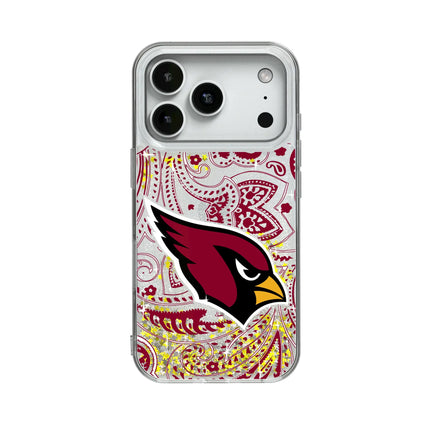 Arizona Cardinals Paisley Glitter Phone Case for Apple iPhone