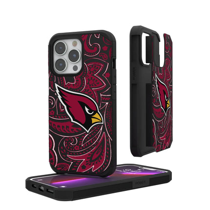 Arizona Cardinals Paisley Rugged Phone Case for Apple iPhone