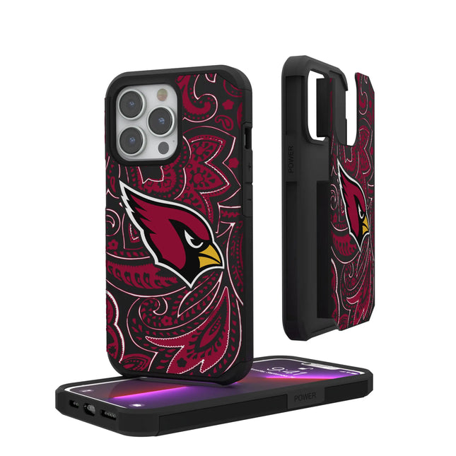 Arizona Cardinals Paisley Rugged Phone Case for Apple iPhone