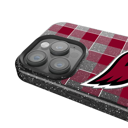 Arizona Cardinals Plaid Black Bling Phone Case for Apple iPhone