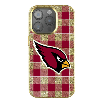 Arizona Cardinals Plaid Bling Phone Case for Apple iPhone