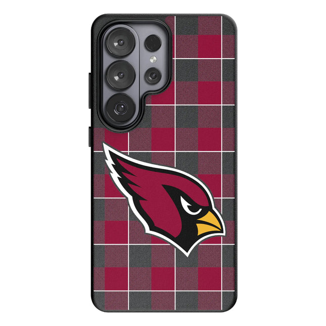 Arizona Cardinals Plaid MagSafe Compatible Phone Case for Samsung Galaxy