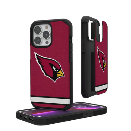 Arizona Cardinals Stripe Rugged Phone Case for Apple iPhone