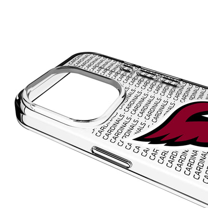 Arizona Cardinals Text Backdrop Clear Phone Case for Apple iPhone