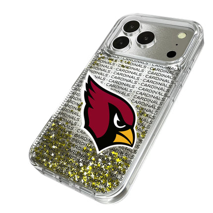 Arizona Cardinals Text Backdrop Glitter Phone Case for Apple iPhone