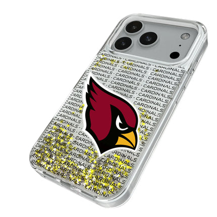 Arizona Cardinals Text Backdrop Glitter Phone Case for Apple iPhone