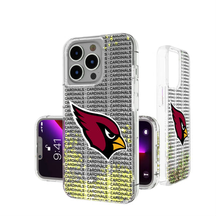 Arizona Cardinals Text Backdrop Glitter Phone Case for Apple iPhone