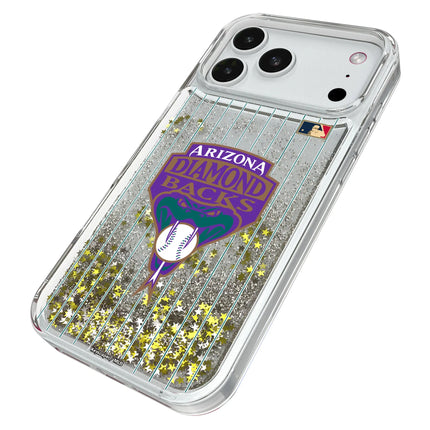 Arizona Diamondbacks 1999-2006 - Cooperstown Collection Pinstripe Glitter Phone Case for Apple iPhone