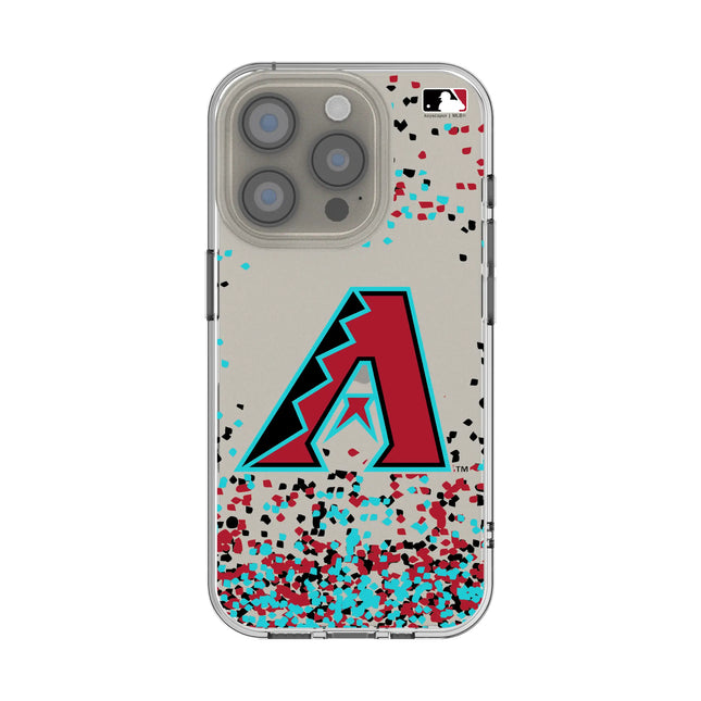 Arizona Diamondbacks Confetti Clear Phone Case for Apple iPhone