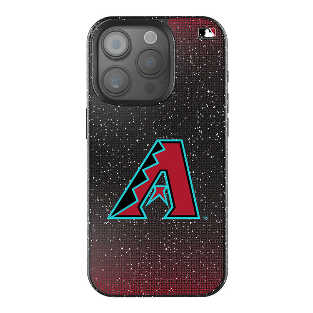 Arizona Diamondbacks Linen Black Bling Phone Case for Apple iPhone