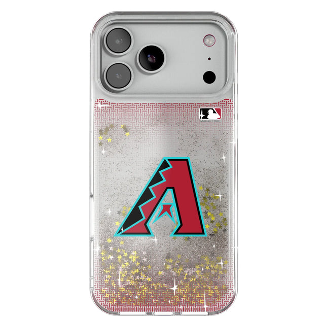 Arizona Diamondbacks Linen Glitter Phone Case for Apple iPhone