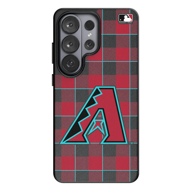 Arizona Diamondbacks Plaid MagSafe Compatible Phone Case for Samsung Galaxy