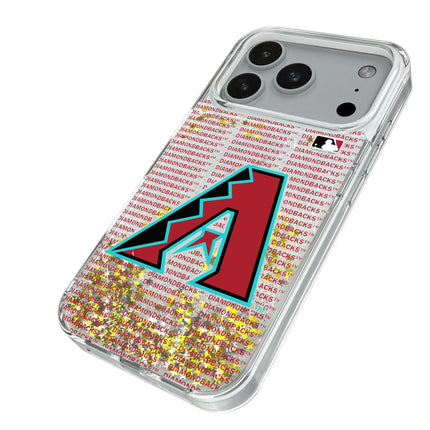 Arizona Diamondbacks Text Backdrop Glitter Phone Case for Apple iPhone