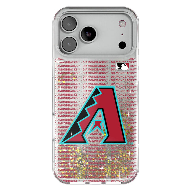 Arizona Diamondbacks Text Backdrop Glitter Phone Case for Apple iPhone
