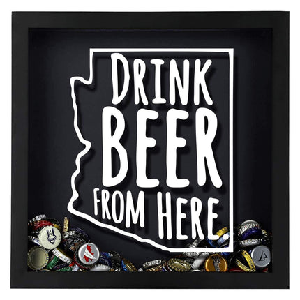 Arizona Drink Beer From Here Beer Cap Shadow Box