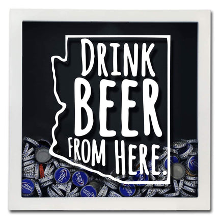 Arizona Drink Beer From Here Beer Cap Shadow Box