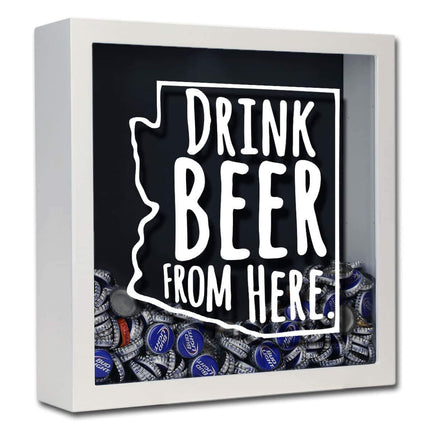 Arizona Drink Beer From Here Beer Cap Shadow Box