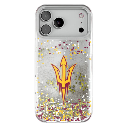 Arizona State University Sun Devils Confetti Glitter Phone Case for Apple iPhone