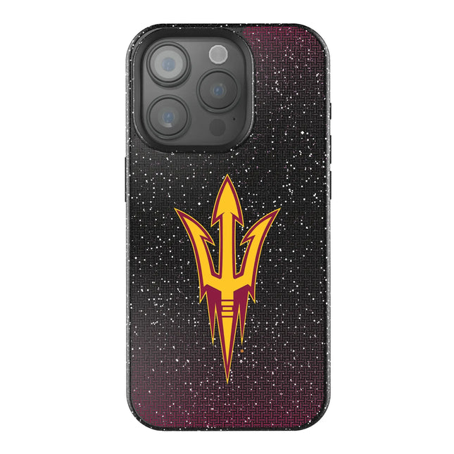 Arizona State University Sun Devils Linen Black Bling Phone Case for Apple iPhone
