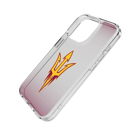 Arizona State University Sun Devils Linen Clear Phone Case for Apple iPhone