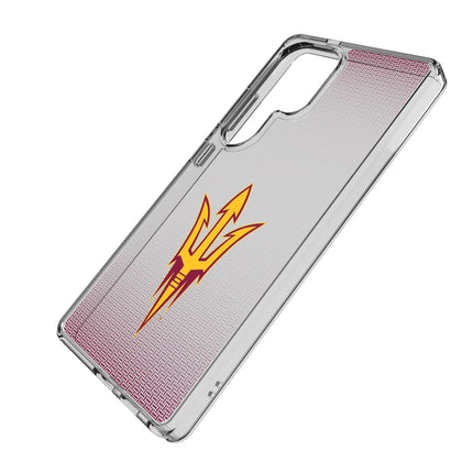Arizona State University Sun Devils Linen Clear Phone Case for Samsung Galaxy