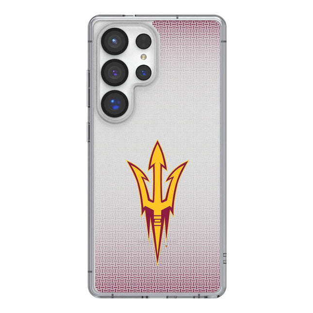 Arizona State University Sun Devils Linen Clear Phone Case for Samsung Galaxy