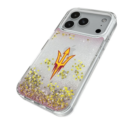 Arizona State University Sun Devils Linen Glitter Phone Case for Apple iPhone