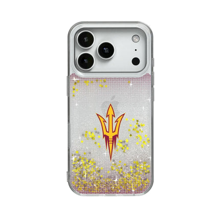 Arizona State University Sun Devils Linen Glitter Phone Case for Apple iPhone