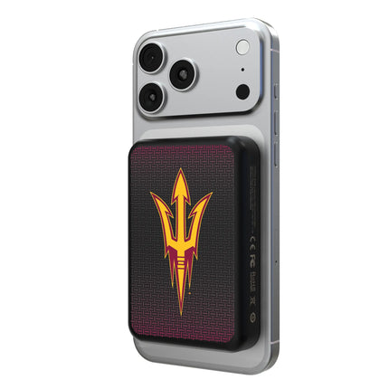 Arizona State University Sun Devils Linen Wireless Mag Power Bank