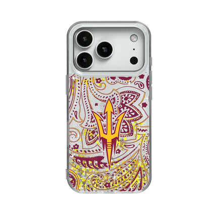 Arizona State University Sun Devils Paisley Glitter Phone Case for Apple iPhone