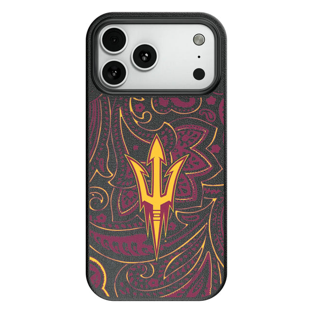 Arizona State University Sun Devils Paisley MagSafe Compatible Phone Case for Apple iPhone