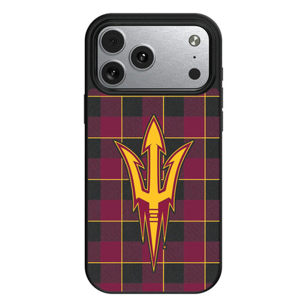 Arizona State University Sun Devils Plaid MagSafe Compatible Phone Case for Apple iPhone