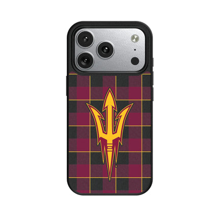 Arizona State University Sun Devils Plaid MagSafe Compatible Phone Case for Apple iPhone