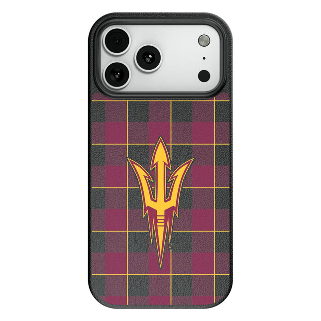Arizona State University Sun Devils Plaid MagSafe Compatible Phone Case for Apple iPhone