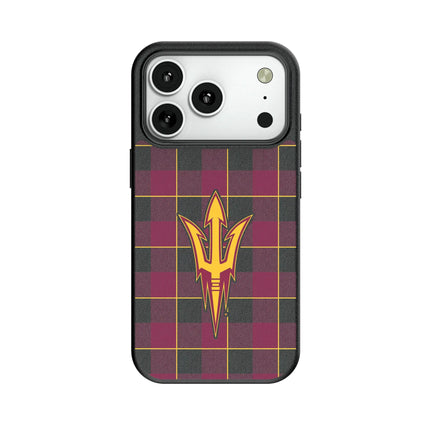 Arizona State University Sun Devils Plaid MagSafe Compatible Phone Case for Apple iPhone