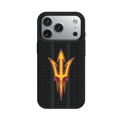 Arizona State University Sun Devils Text Backdrop MagSafe Compatible Phone Case for Apple iPhone