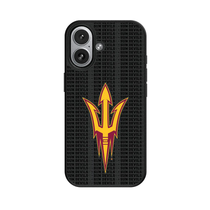Arizona State University Sun Devils Text Backdrop MagSafe Compatible Phone Case for Apple iPhone