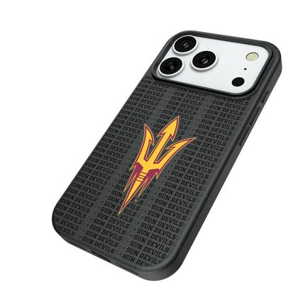Arizona State University Sun Devils Text Backdrop MagSafe Compatible Phone Case for Apple iPhone