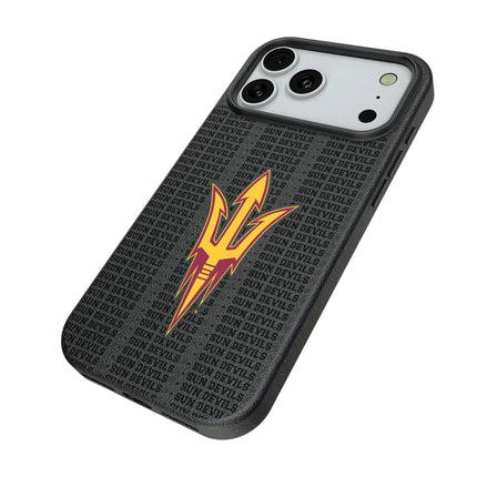 Arizona State University Sun Devils Text Backdrop MagSafe Compatible Phone Case for Apple iPhone