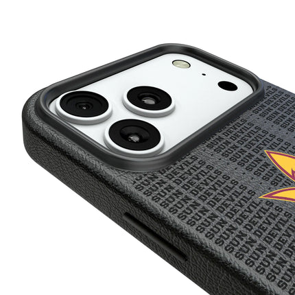 Arizona State University Sun Devils Text Backdrop MagSafe Compatible Phone Case for Apple iPhone