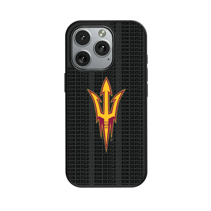 Arizona State University Sun Devils Text Backdrop MagSafe Compatible Phone Case for Apple iPhone