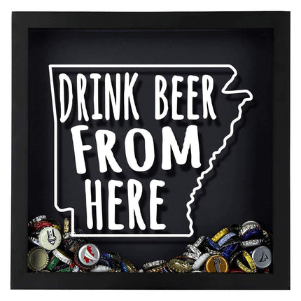 Arkansas Drink Beer From Here Beer Cap Shadow Box