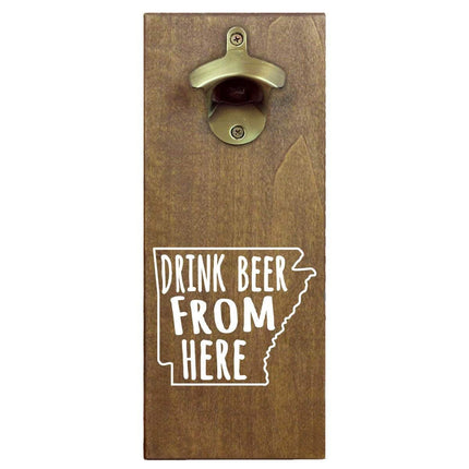 Arkansas Drink Beer From Here Cap Catching Magnetic Bottle Openers