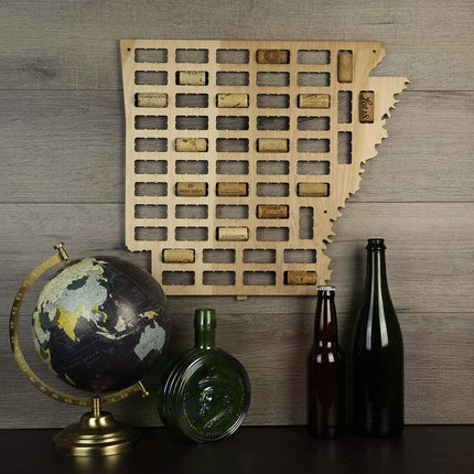Arkansas Wine Cork Map