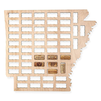 Arkansas Wine Cork Map