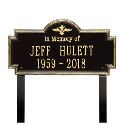 Arlington Standard Two Line "In Memory Of" Lawn Plaque