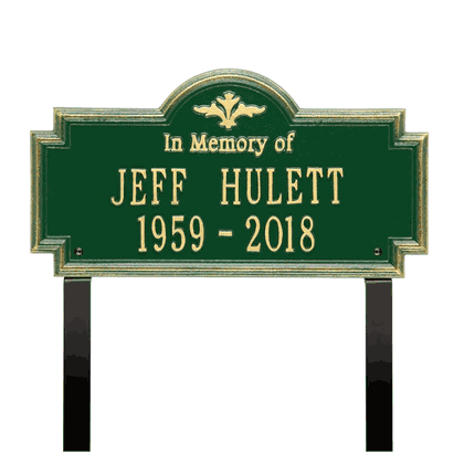 Arlington Standard Two Line "In Memory Of" Lawn Plaque