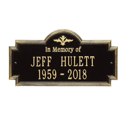 Arlington Standard Two Line "In Memory Of" Wall Plaque