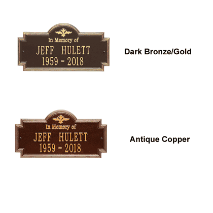 Arlington Standard Two Line "In Memory Of" Wall Plaque